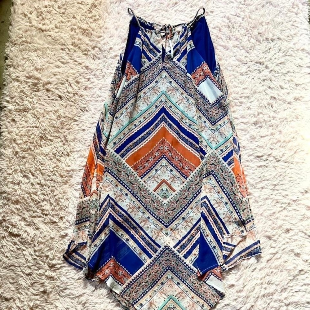 Patchwork Bandana Paisley Whimsical Handkerchief Dress Womens XL Western Indie